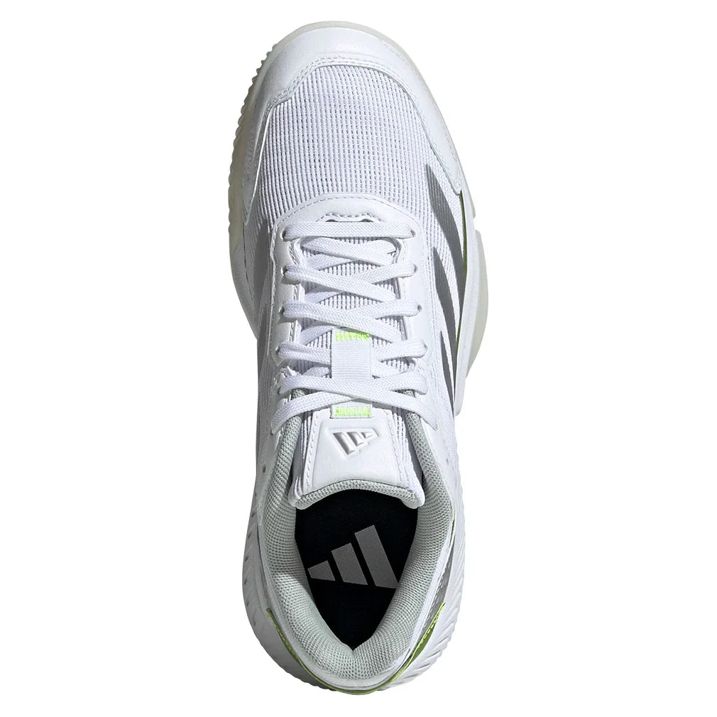 Women`s Courtquick Padel Shoes Footwear White and Lucid Lemon Footwear Adidas
