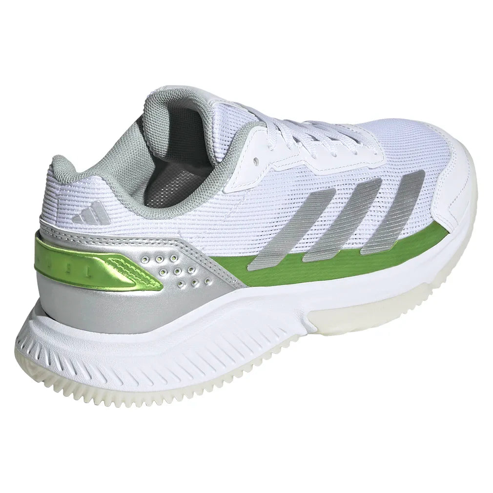 Women`s Courtquick Padel Shoes Footwear White and Lucid Lemon Footwear Adidas