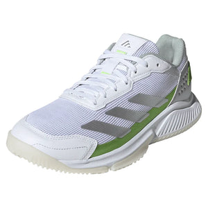 Women`s Courtquick Padel Shoes Footwear White and Lucid Lemon Footwear Adidas
