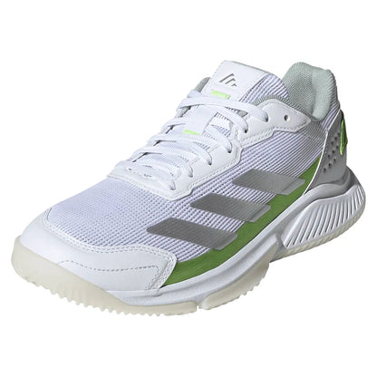 Women`s Courtquick Padel Shoes Footwear White and Lucid Lemon Footwear Adidas