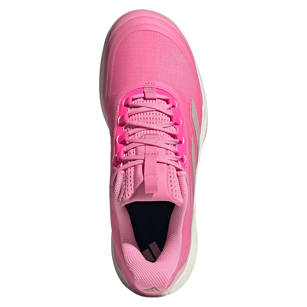 Women`s Avacourt 2 Tennis Shoes Bliss Pink and Silver Metallic Footwear Adidas