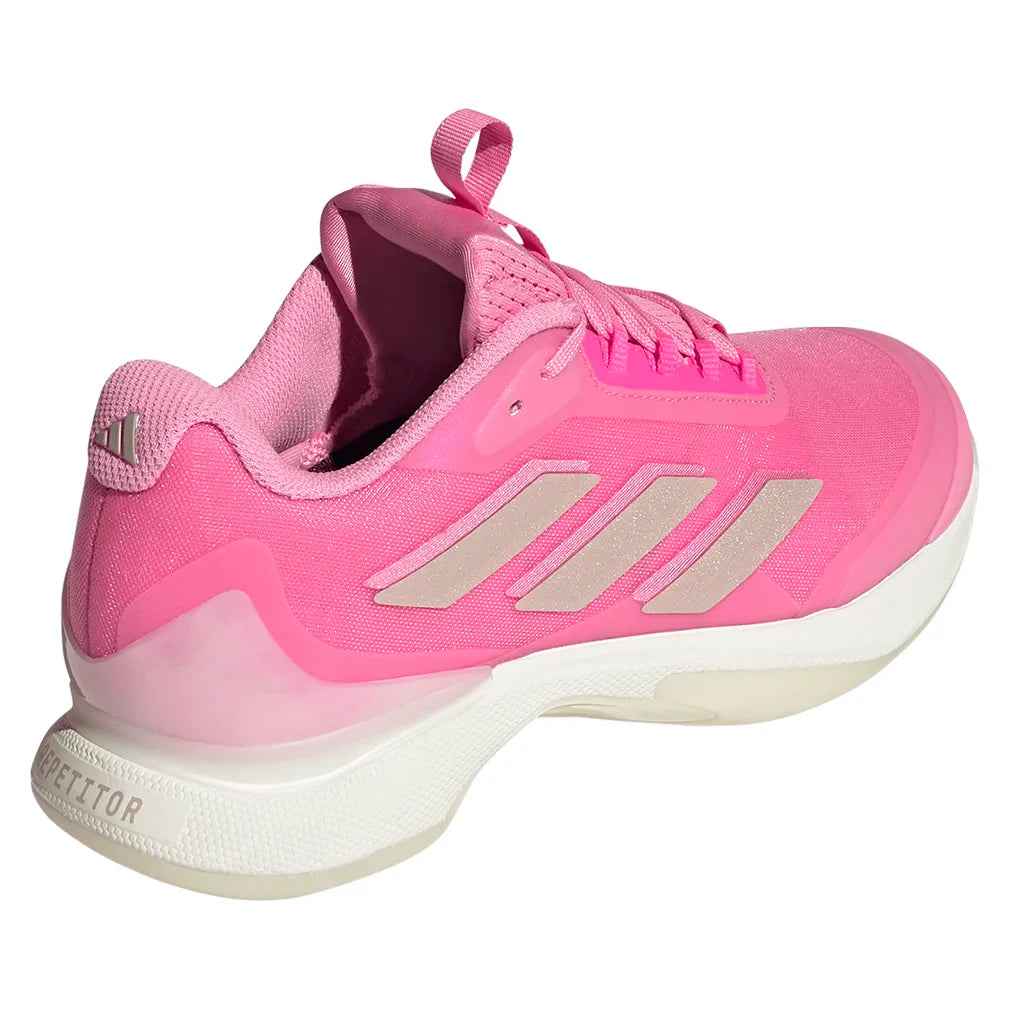 Women`s Avacourt 2 Tennis Shoes Bliss Pink and Silver Metallic Footwear Adidas