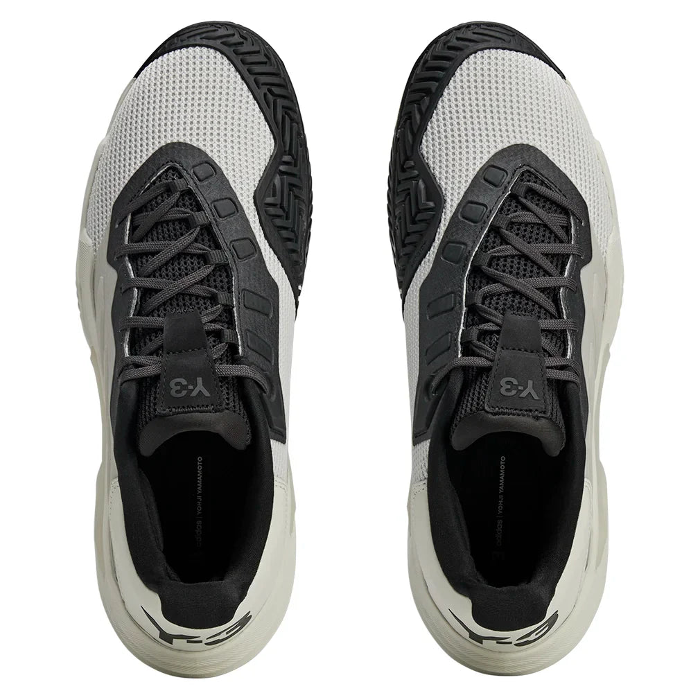 Men`s Y-3 Barricade 13 Tennis Shoes Orbit Grey and Black Footwear Adidas