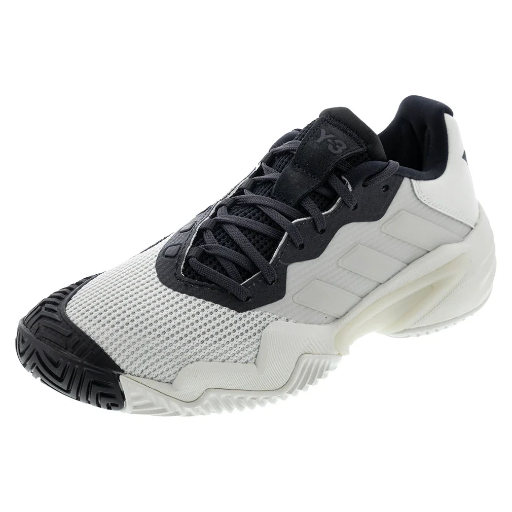 Men`s Y-3 Barricade 13 Tennis Shoes Orbit Grey and Black Footwear Adidas
