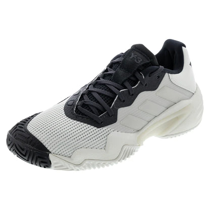 Men`s Y-3 Barricade 13 Tennis Shoes Orbit Grey and Black Footwear Adidas