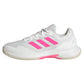 Women`s GameCourt 2 Tennis Shoes Core White and Lucid Pink Footwear Adidas