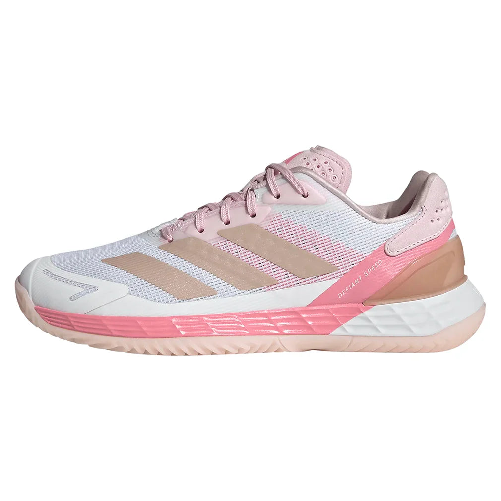 Women`s Defiant Speed 2 Tennis Shoes Footwear White and Ash Pearl Footwear Adidas