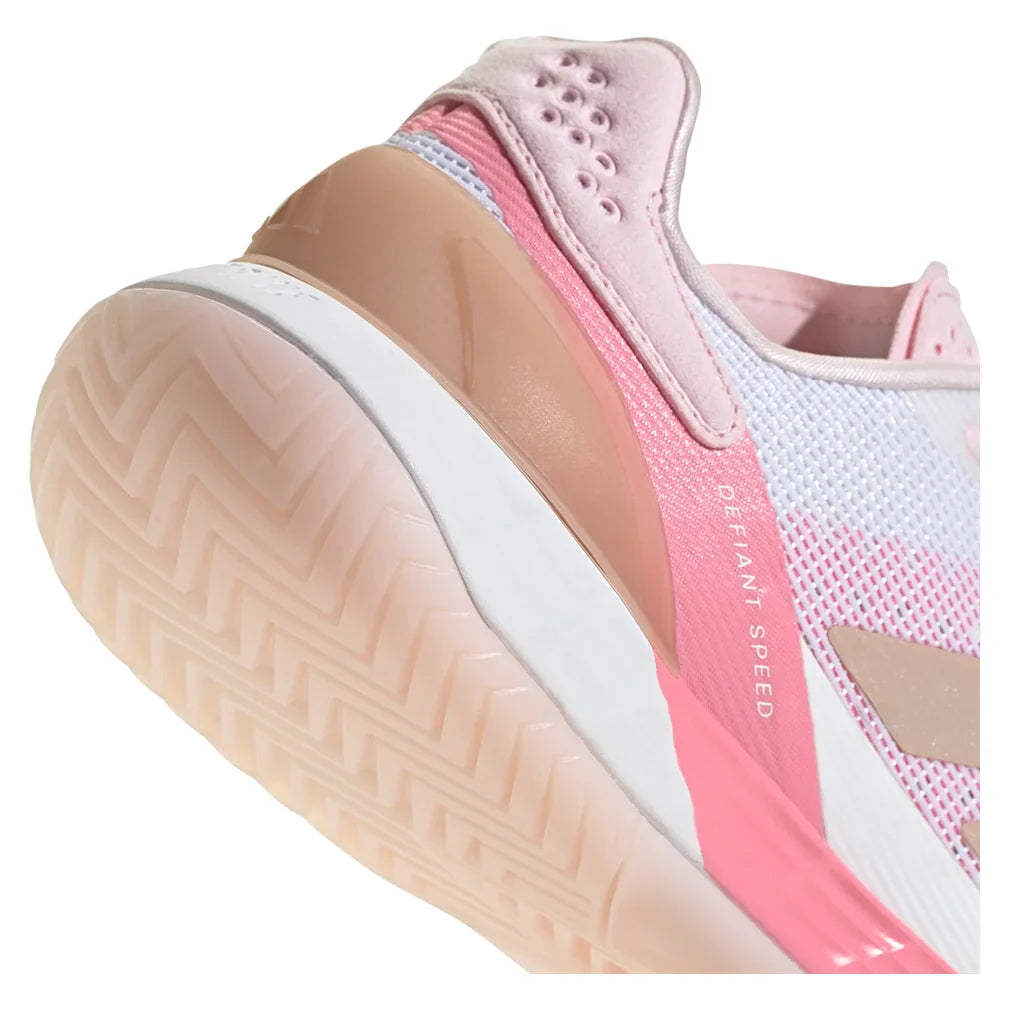 Women`s Defiant Speed 2 Tennis Shoes Footwear White and Ash Pearl Footwear Adidas