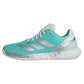 Women`s Defiant Speed 2 Tennis Shoes Flash Aqua and Silver Metallic Footwear Adidas