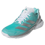 Women`s Defiant Speed 2 Tennis Shoes Flash Aqua and Silver Metallic Footwear Adidas