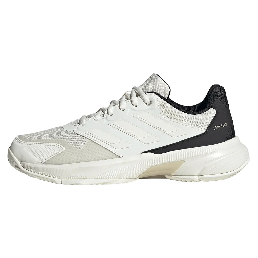 Women`s CourtJam Control 3 Tennis Shoes Off White and Champagne Metallic Footwear Adidas