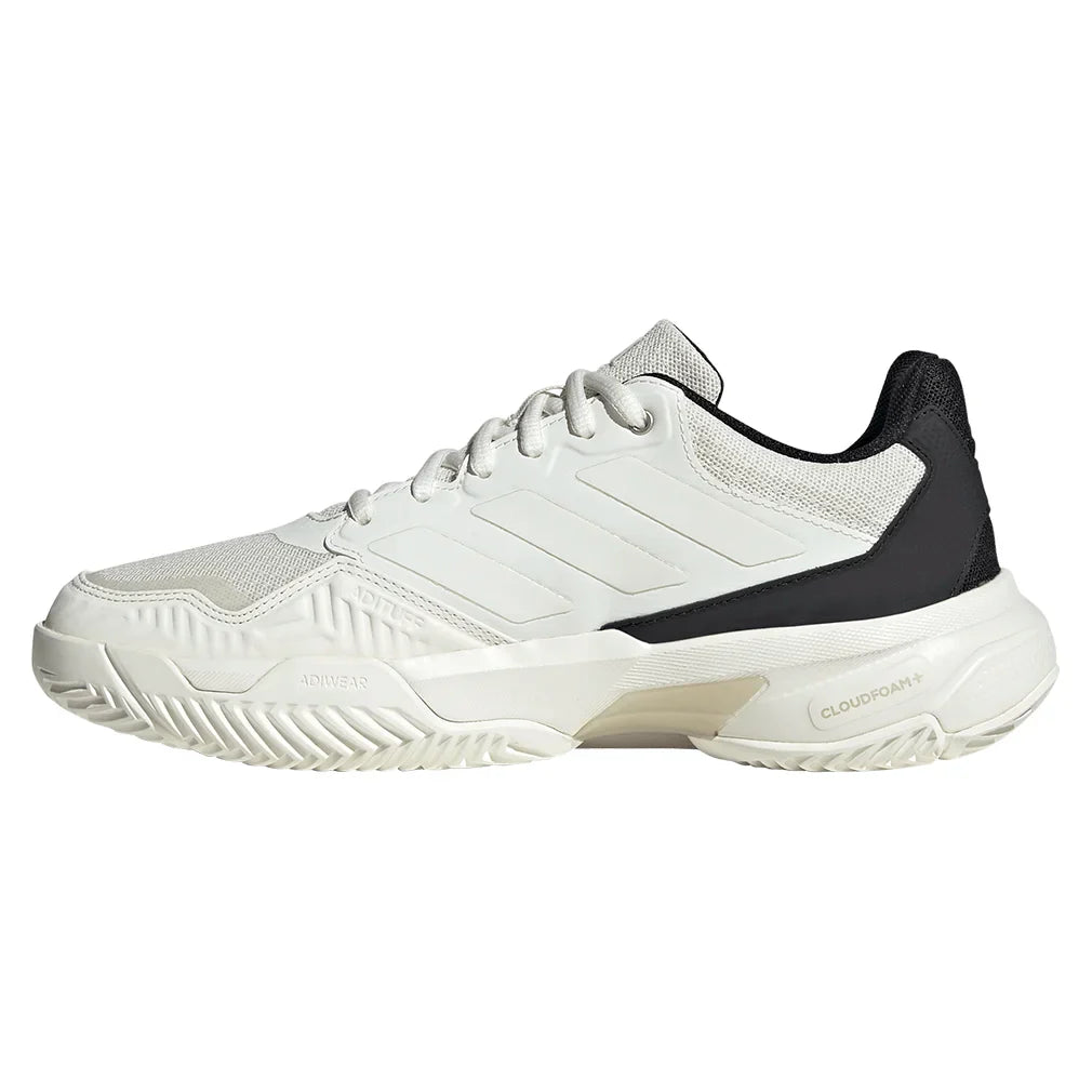 Women`s CourtJam Control 3 Tennis Shoes Off White and Champagne Metallic Footwear Adidas