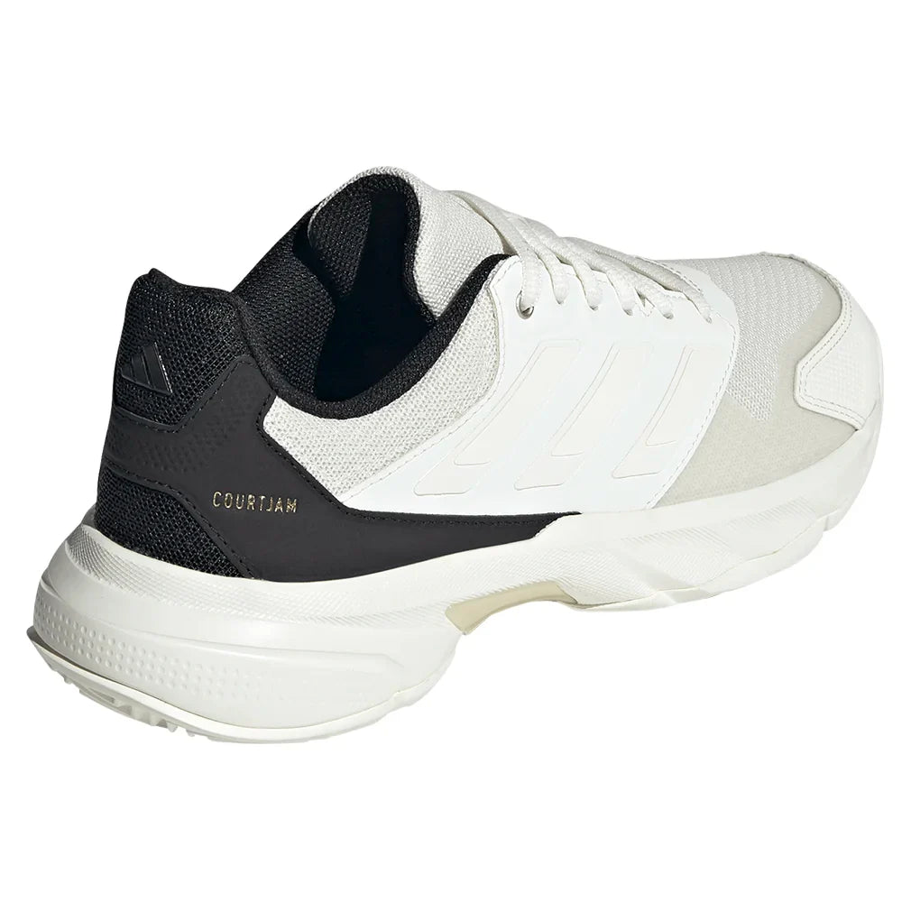 Women`s CourtJam Control 3 Tennis Shoes Off White and Champagne Metallic Footwear Adidas