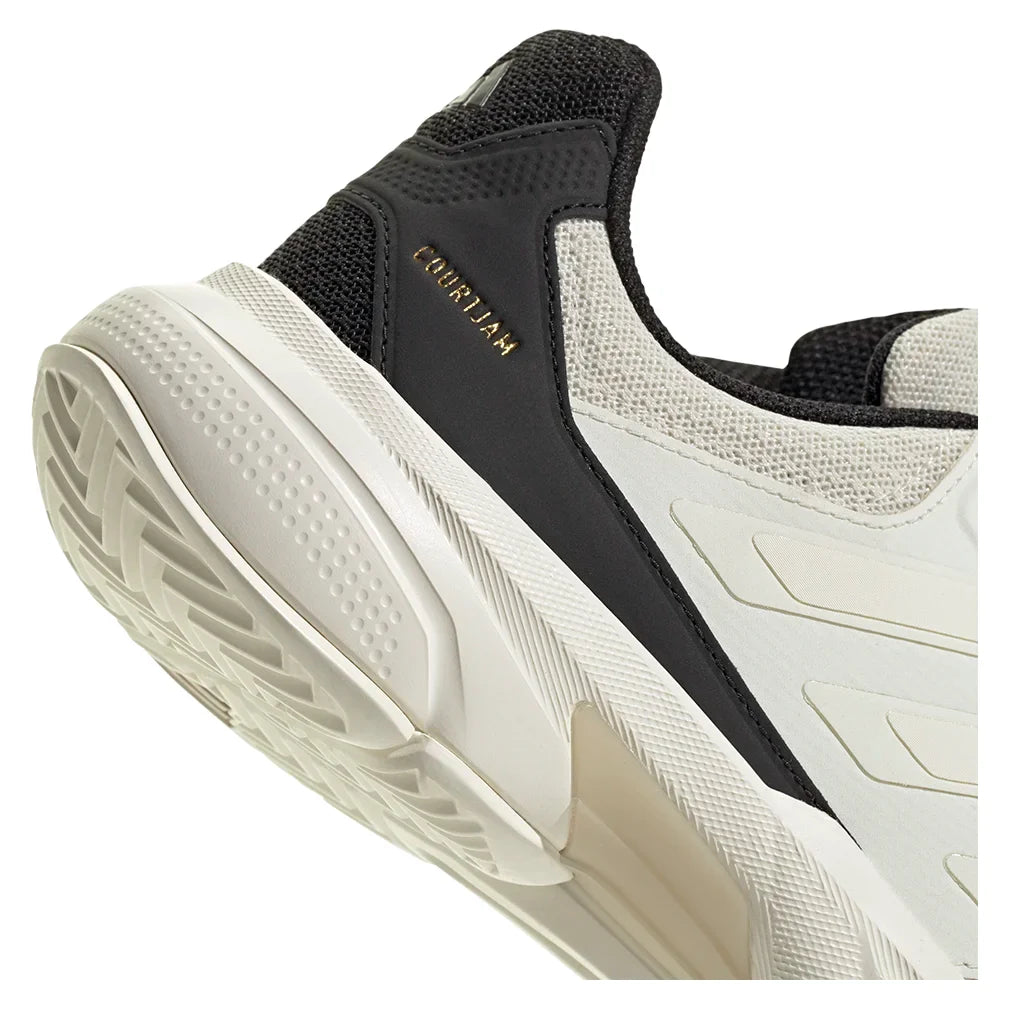 Women`s CourtJam Control 3 Tennis Shoes Off White and Champagne Metallic Footwear Adidas