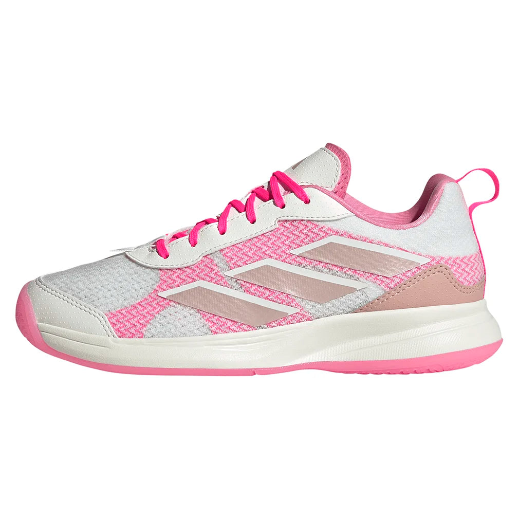 Women`s AvaFlash Tennis Shoes Core White and Lucid Pink Footwear Adidas