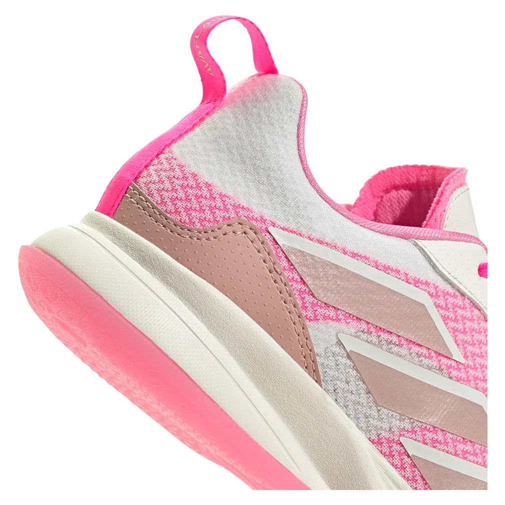 Women`s AvaFlash Tennis Shoes Core White and Lucid Pink Footwear Adidas