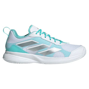Women`s AvaFlash Tennis Shoes Footwear White and Flash Aqua Footwear Adidas