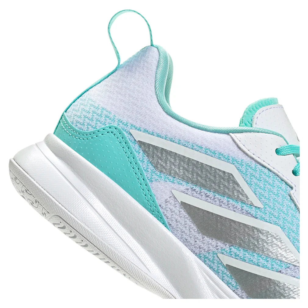 Women`s AvaFlash Tennis Shoes Footwear White and Flash Aqua Footwear Adidas