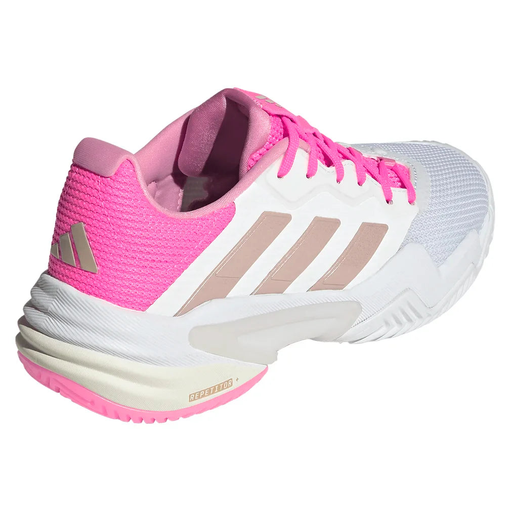 Women`s Barricade 13 Tennis Shoes Footwear White and Ash Pearl Footwear Adidas