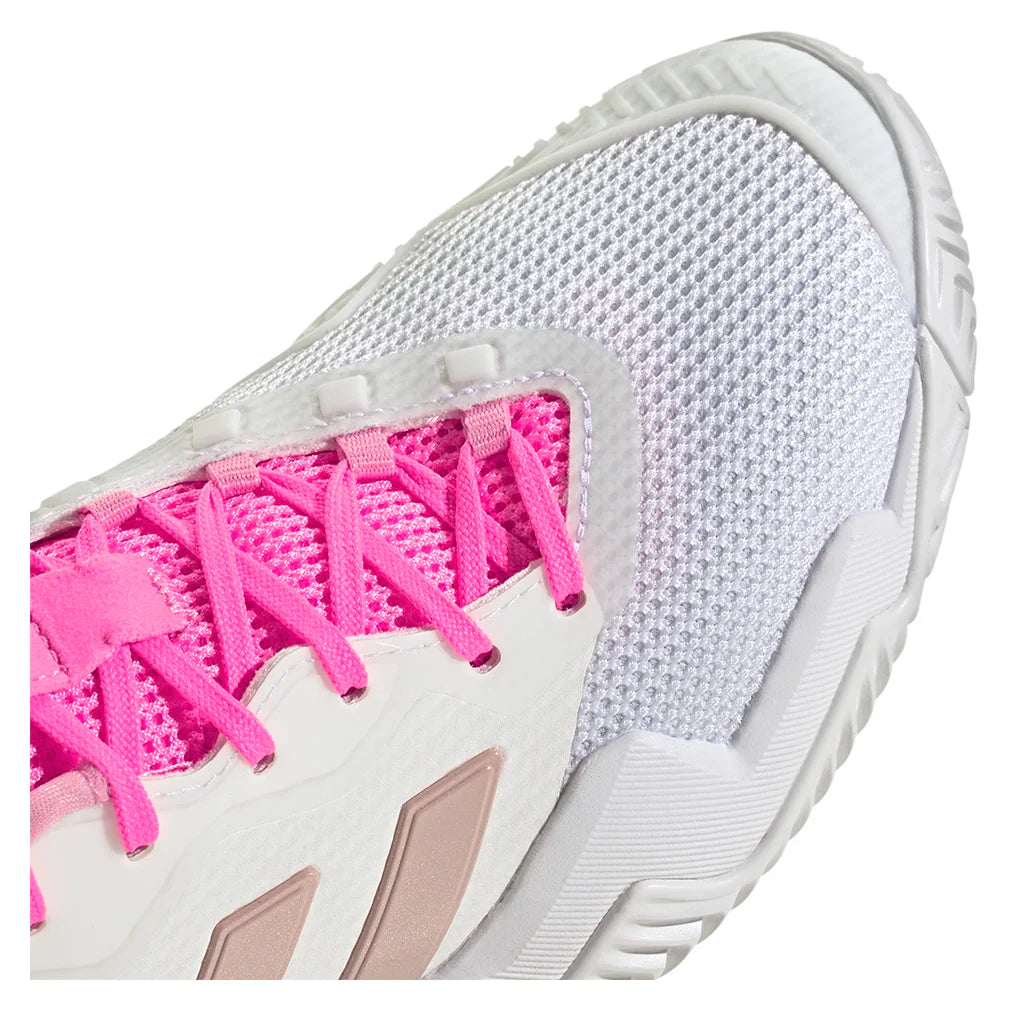 Women`s Barricade 13 Tennis Shoes Footwear White and Ash Pearl Footwear Adidas