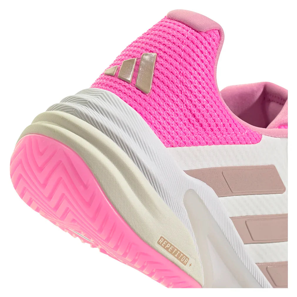 Women`s Barricade 13 Tennis Shoes Footwear White and Ash Pearl Footwear Adidas