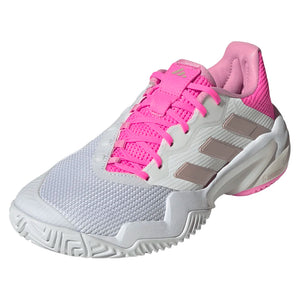 Women`s Barricade 13 Tennis Shoes Footwear White and Ash Pearl Footwear Adidas