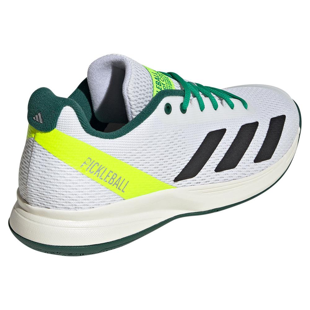 Men`s Courtflash Pickleball Shoes Core Black and Collegiate Green Footwear Adidas