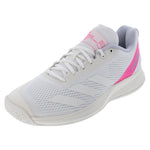 Women`s Courtflash Pickleball Shoes White and Lucid Pink Footwear Adidas