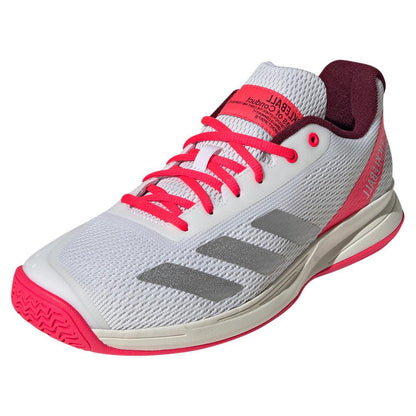 Men`s Courtflash Pickleball Shoes White and Lucid Red Footwear Adidas