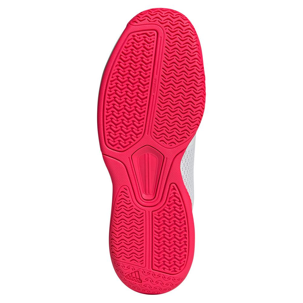 Men`s Courtflash Pickleball Shoes White and Lucid Red Footwear Adidas