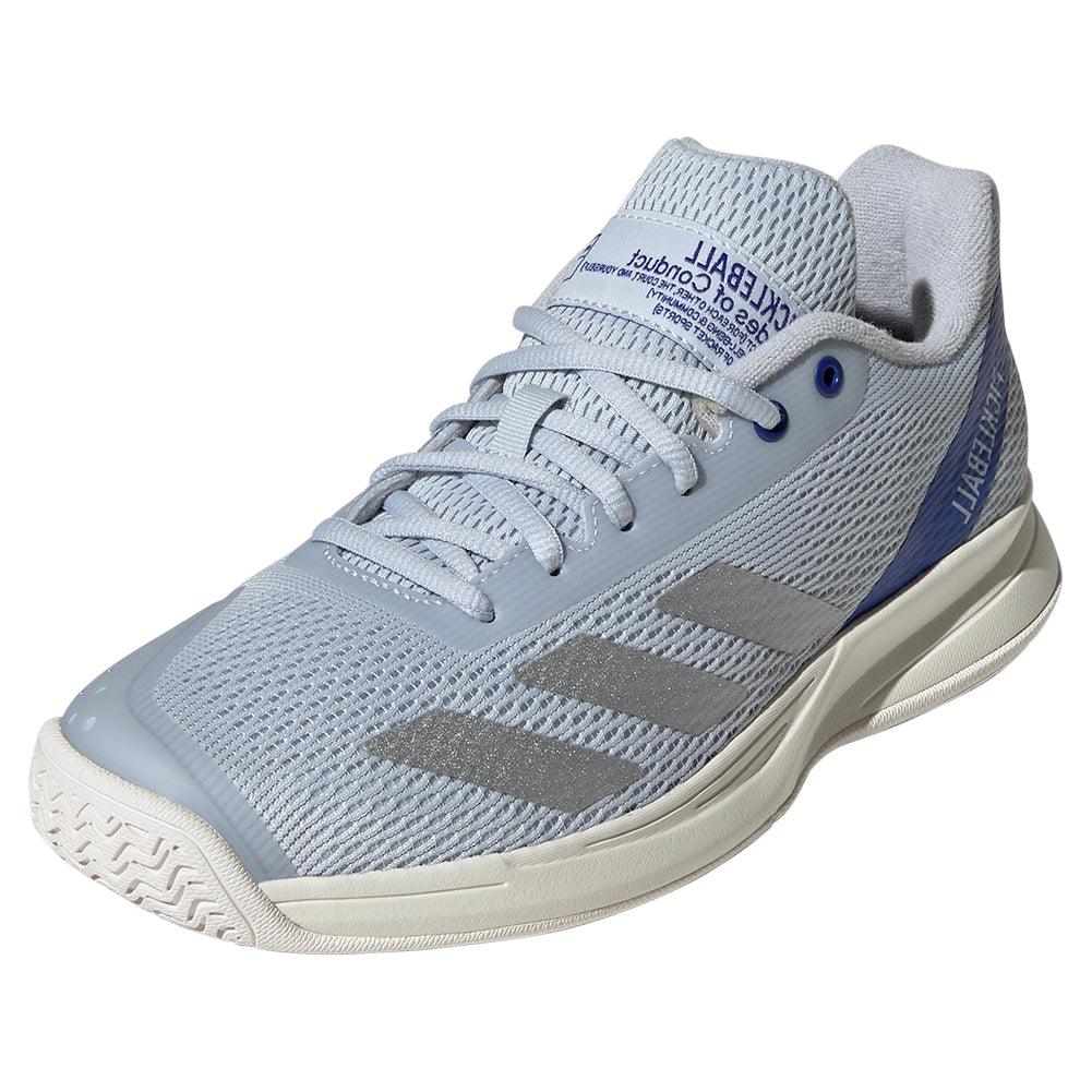 Women`s Courtflash Pickleball Shoes Halo Blue and Lucid Blue Footwear Adidas