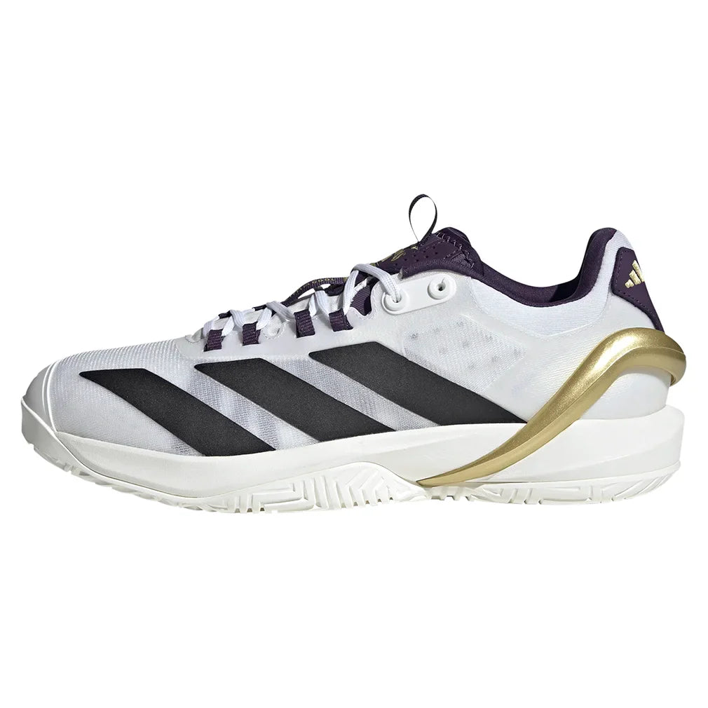 Men`s adizero Cybersonic 2 Tennis Shoes Footwear White and Core Black Footwear Adidas