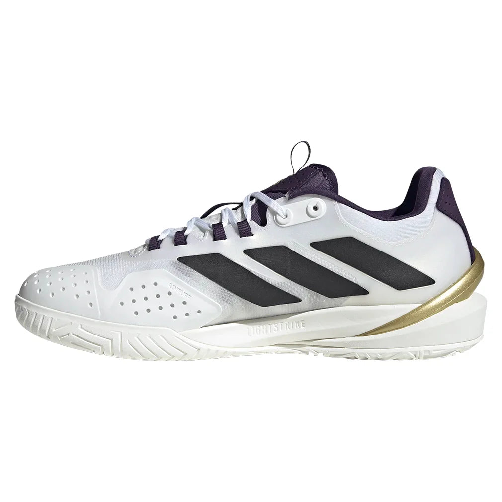 Men`s adizero Cybersonic 2 Tennis Shoes Footwear White and Core Black Footwear Adidas