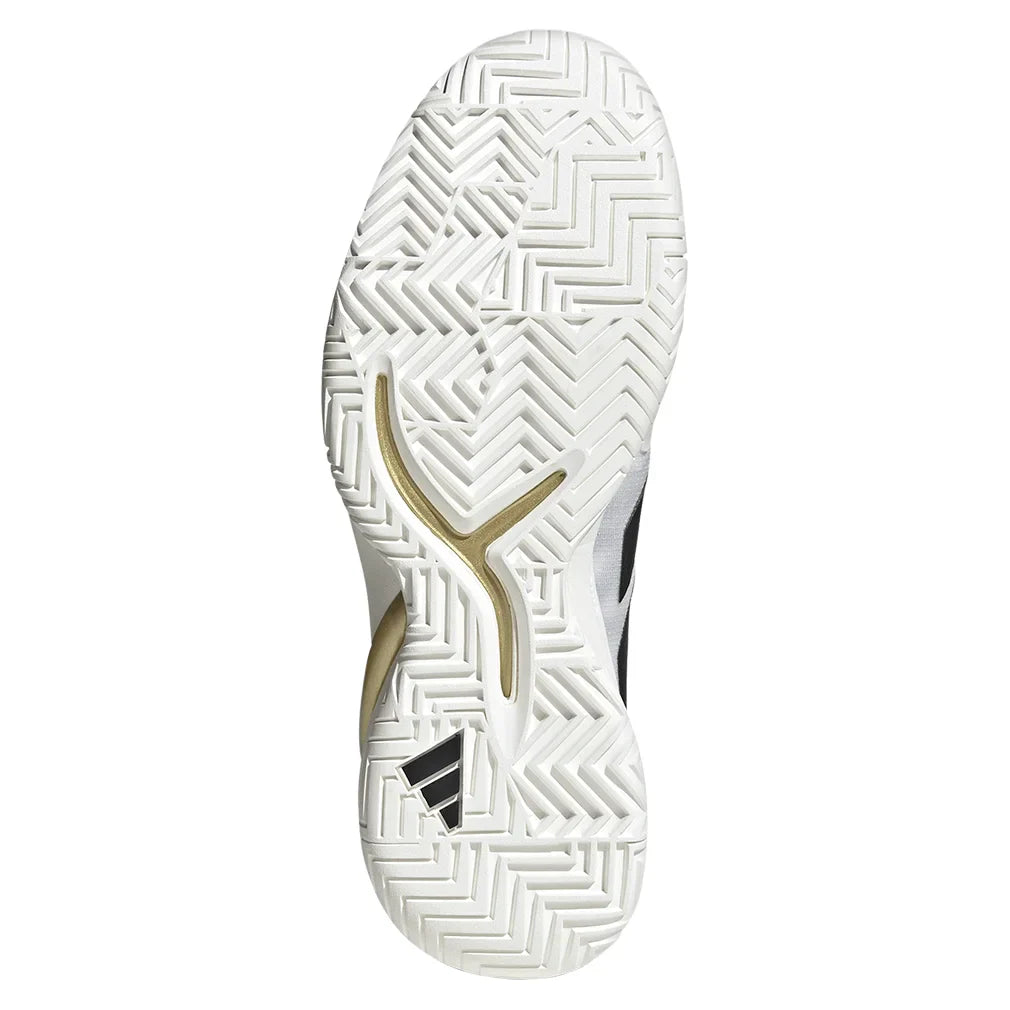 Men`s adizero Cybersonic 2 Tennis Shoes Footwear White and Core Black Footwear Adidas