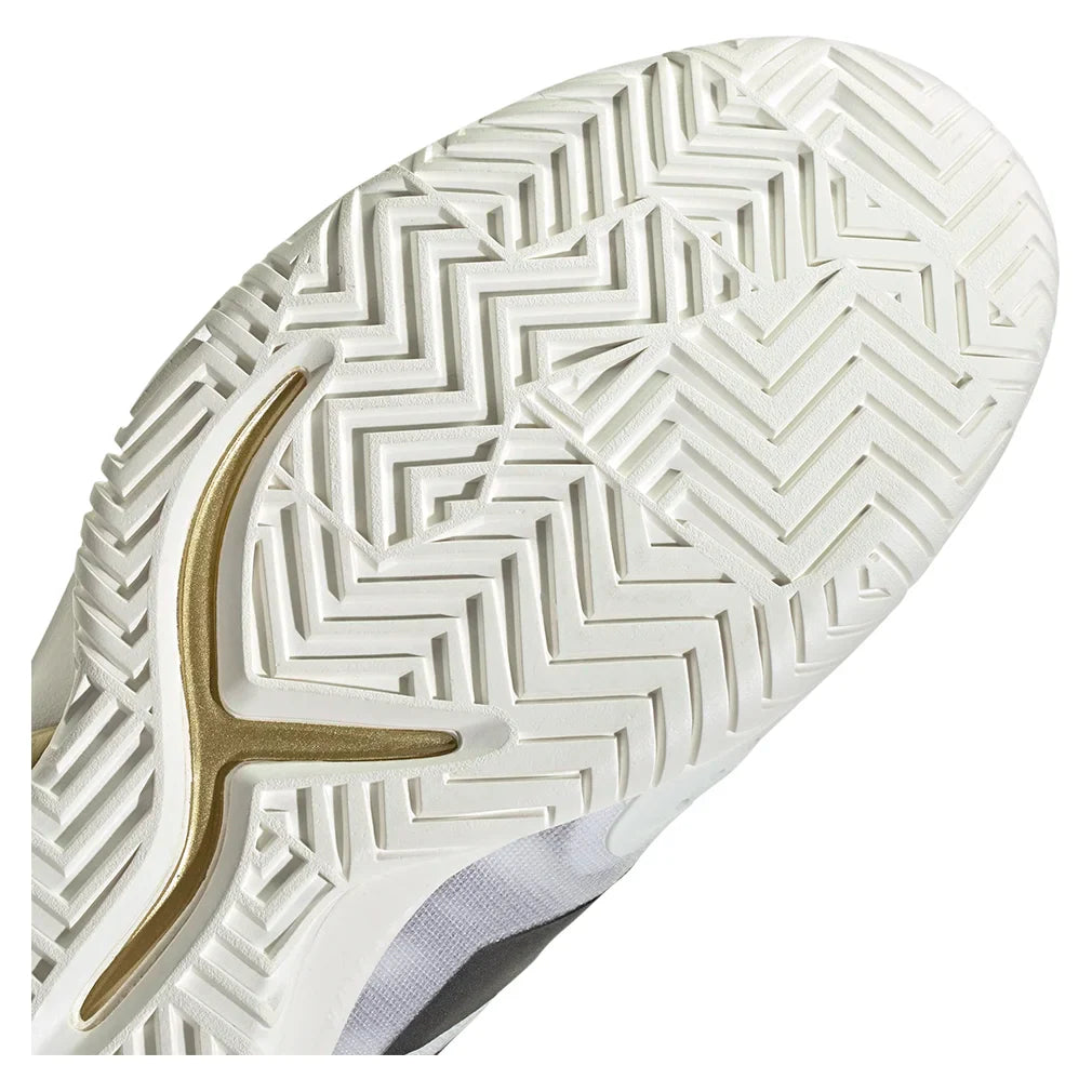 Men`s adizero Cybersonic 2 Tennis Shoes Footwear White and Core Black Footwear Adidas