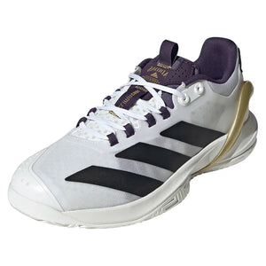 Men`s adizero Cybersonic 2 Tennis Shoes Footwear White and Core Black Footwear Adidas