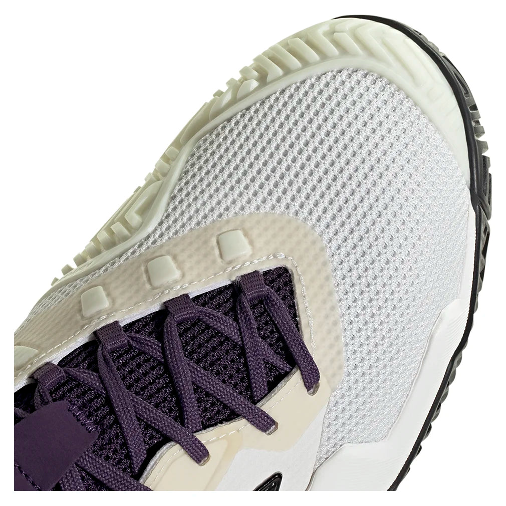 Men`s Barricade 13 Tennis Shoes Core White and Black Footwear Adidas