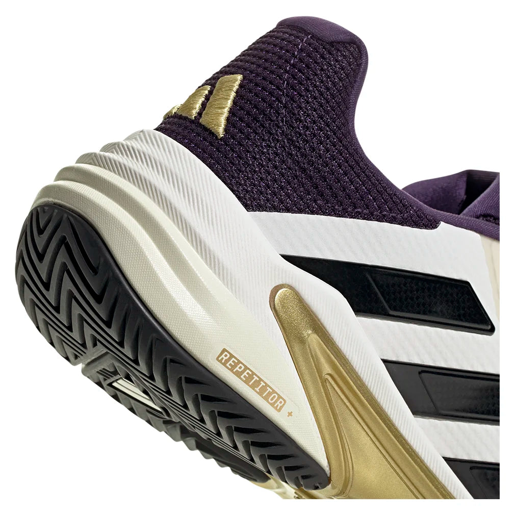 Men`s Barricade 13 Tennis Shoes Core White and Black Footwear Adidas