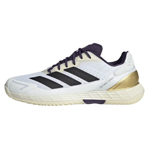 Men`s Defiant Speed 2 Tennis Shoes Footwear White and Aurora Plum Footwear Adidas