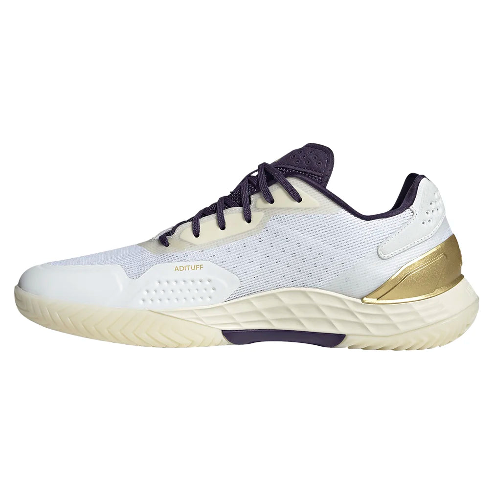 Men`s Defiant Speed 2 Tennis Shoes Footwear White and Aurora Plum Footwear Adidas