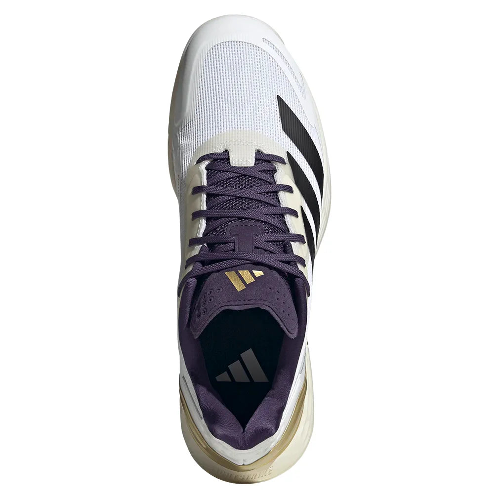 Men`s Defiant Speed 2 Tennis Shoes Footwear White and Aurora Plum Footwear Adidas