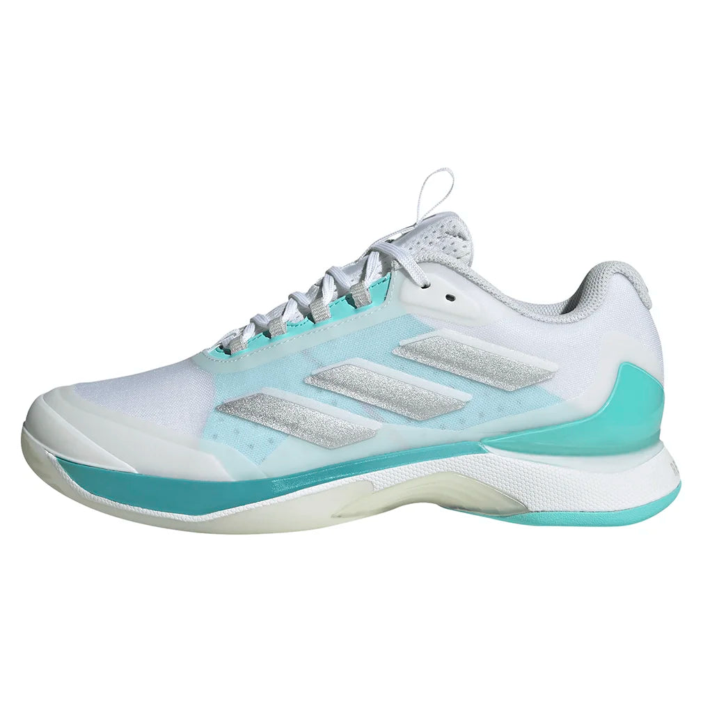 Women`s Avacourt 2 Tennis Shoes Footwear White and Flash Aqua Footwear Adidas