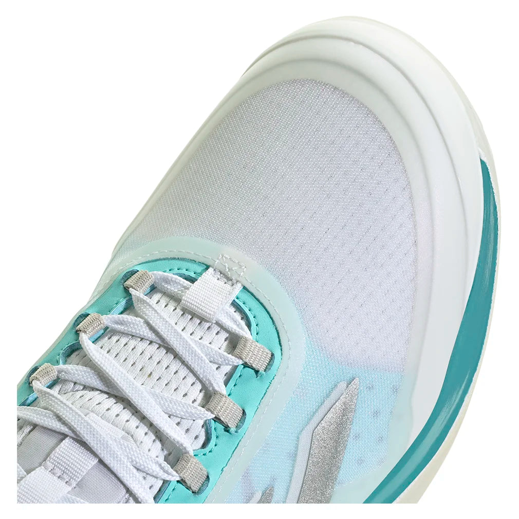 Women`s Avacourt 2 Tennis Shoes Footwear White and Flash Aqua Footwear Adidas