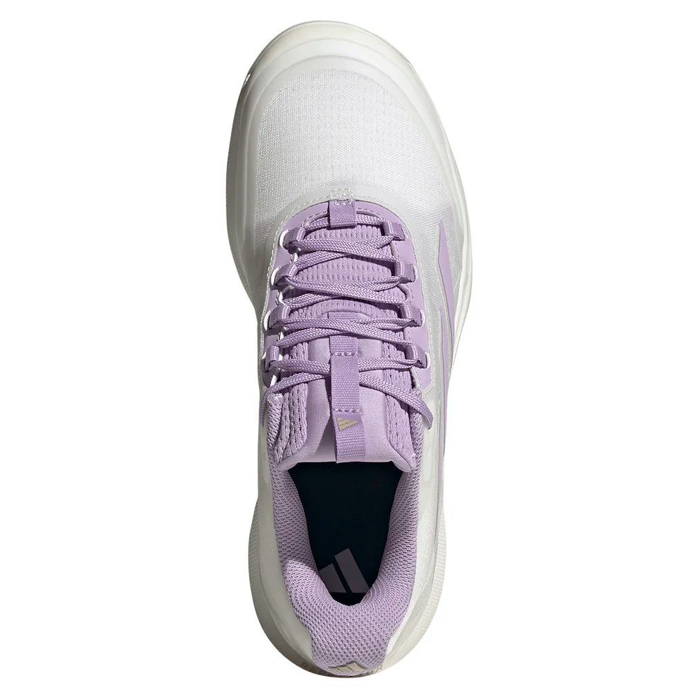Women`s Avacourt 2 Tennis Shoes Core White and Powder Plum Footwear Adidas