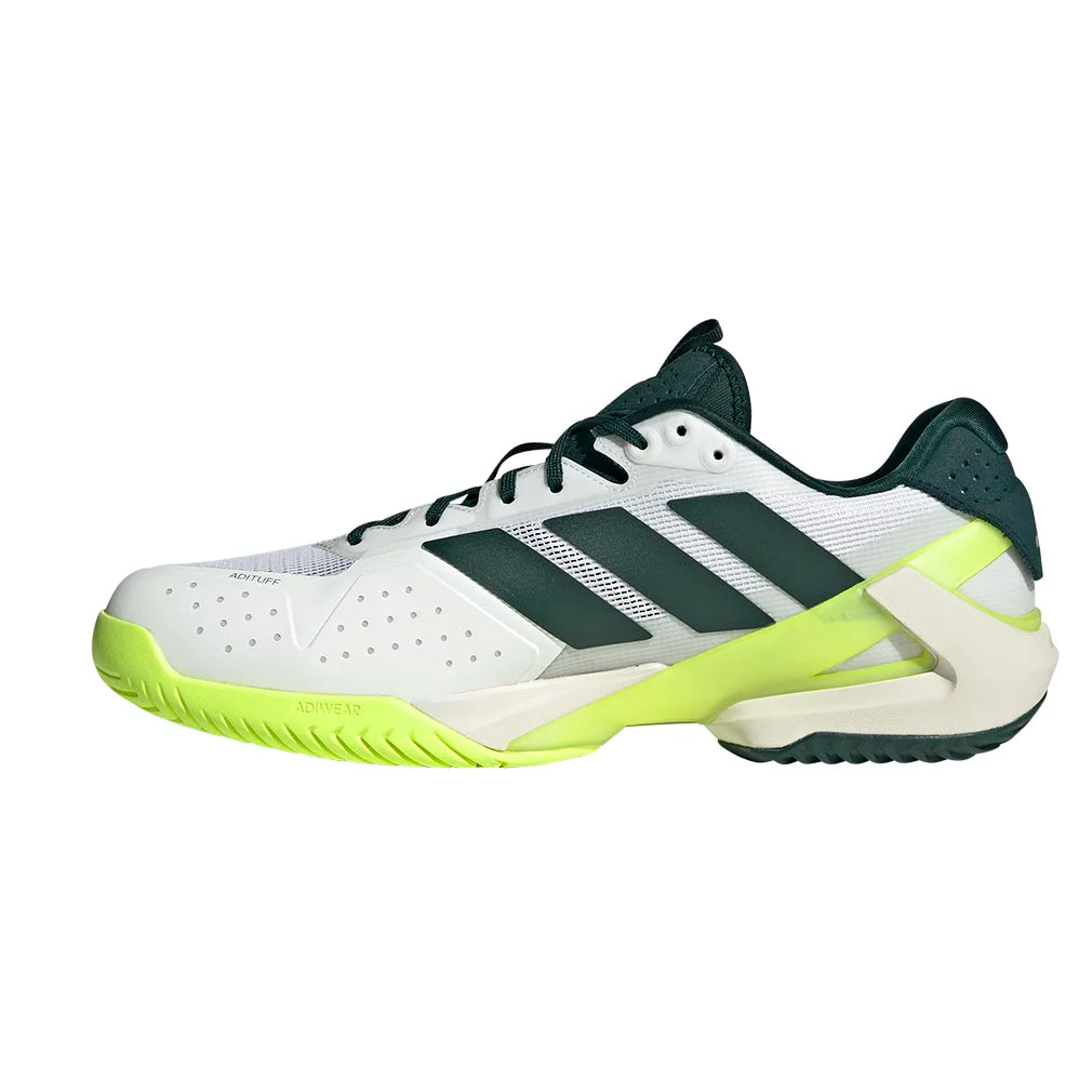 Men`s adizero Ubersonic 5 Tennis Shoes Footwear White and Aurora Ivy Footwear Adidas