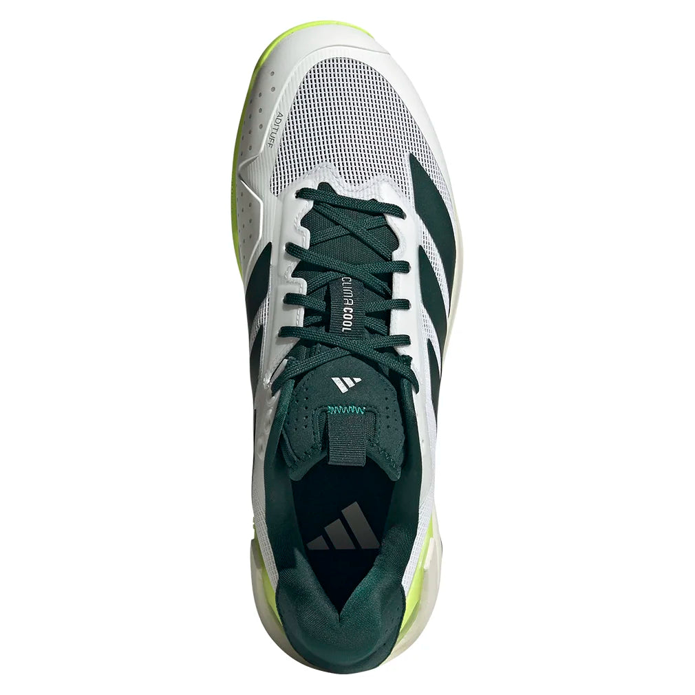 Men`s adizero Ubersonic 5 Tennis Shoes Footwear White and Aurora Ivy Footwear Adidas