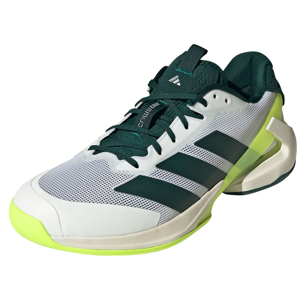 Men`s adizero Ubersonic 5 Tennis Shoes Footwear White and Aurora Ivy Footwear Adidas
