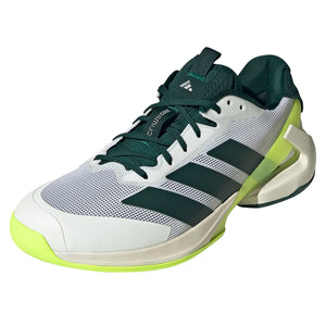 Men`s adizero Ubersonic 5 Tennis Shoes Footwear White and Aurora Ivy Footwear Adidas