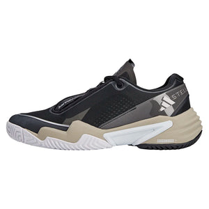 Women`s Stella McCartney Barricade Tennis Shoes Core Black and Silver Metallic Footwear Adidas