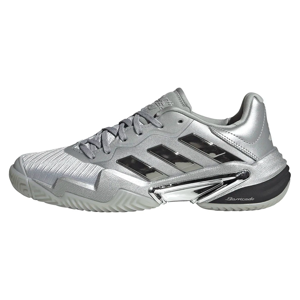 Women`s Barricade 13 SE Tennis Shoes Silver Metallic and Dash Grey Footwear Adidas